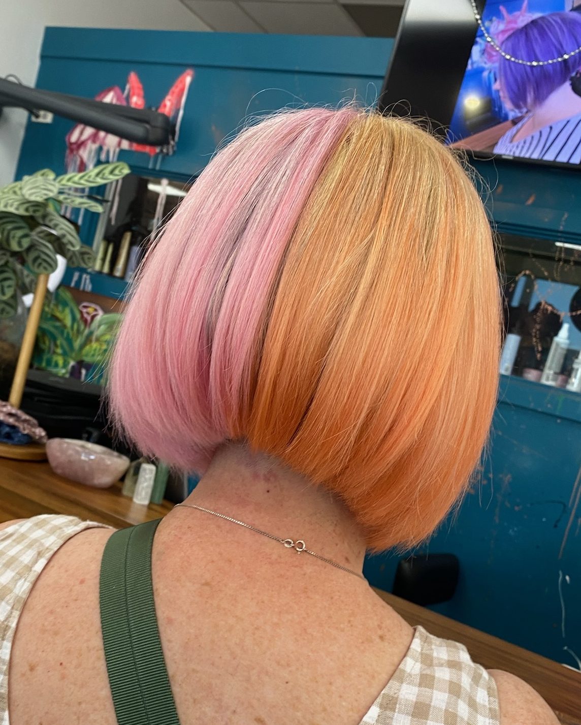 Vivid colour mixing and application at Salon Eve Geelong