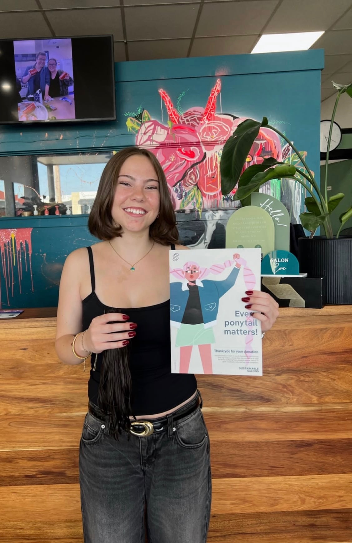 Ponytail donation program at Salon Eve Geelong