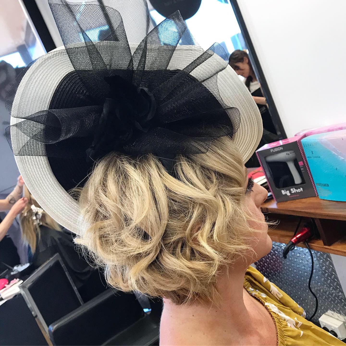 Fascinator hairstyling Geelong hairdresser Salon Eve