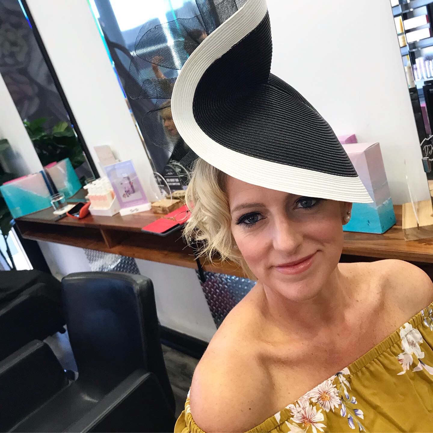 Fascinator hairstyling Geelong hairdresser Salon Eve