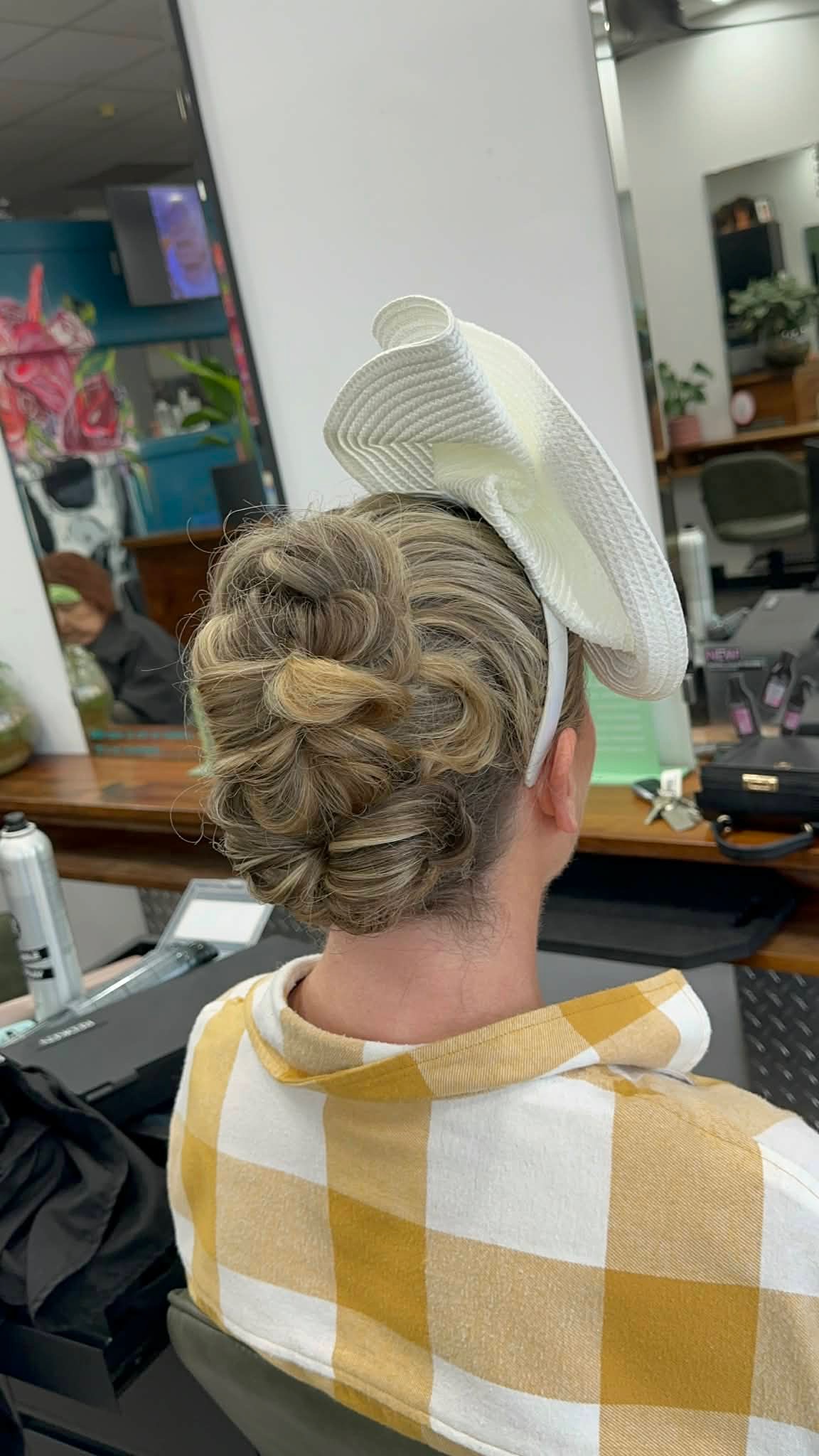 Fascinator hairstyling Geelong hairdresser Salon Eve